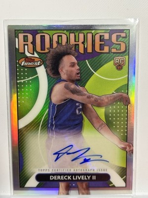 2023-24 Topps Finest - Rookie Finest Autographs Dereck Lively #RFA-DLII...