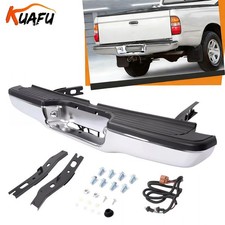 Chrome Complete Rear Step Bumper Assembly Fit For Toyota Tacoma Truck 1995-2004