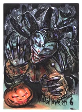 2025 Perna Halloween 6 Alone in the Dark Melike Acar 1/1 Sketch Card EVIL JESTER