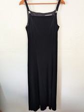 Another Thyme Womens Velvet Dress 90S Maxi Size 14 Black Whimsigoth Witchy