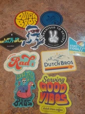 Dutch Bros Lot Of 10 Stickers Never Been Peeled New