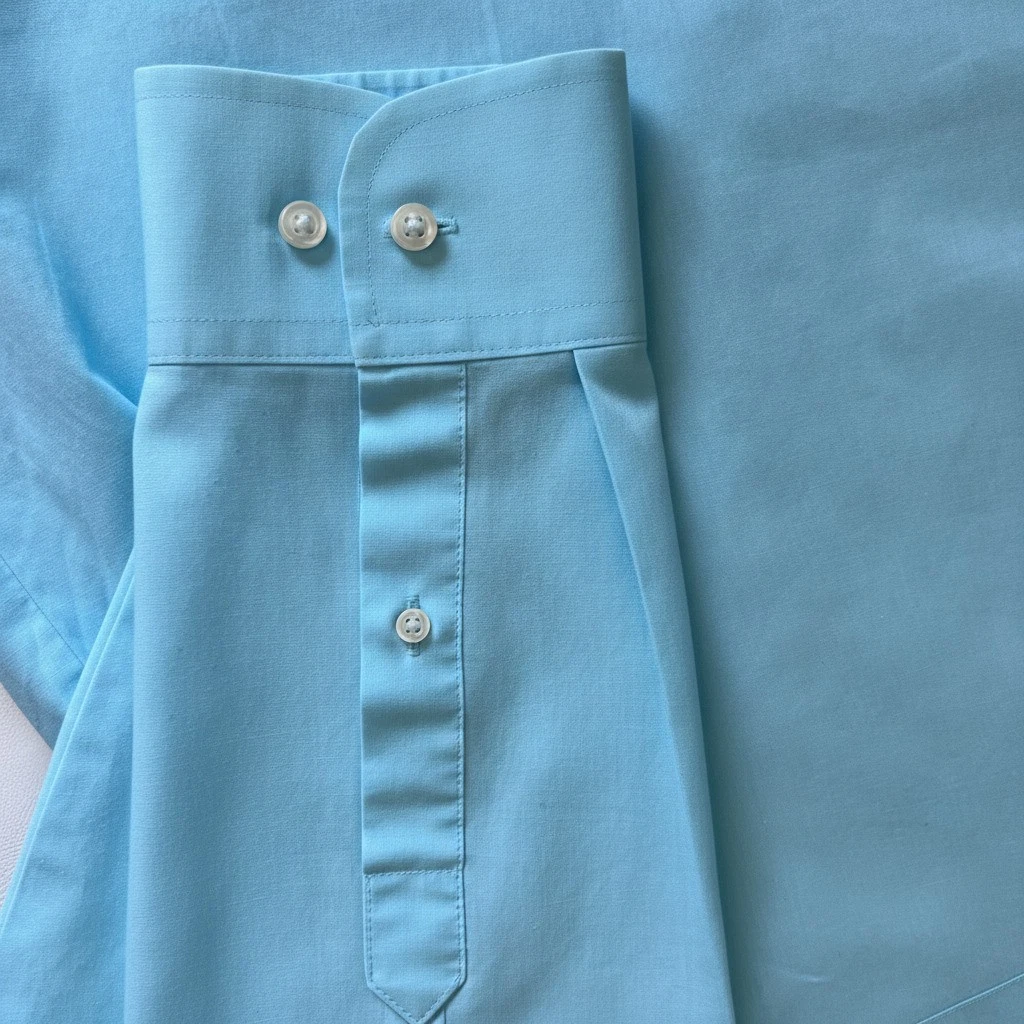 Stafford Travel Easy-Care Dress Shirt in Light Blue image 6