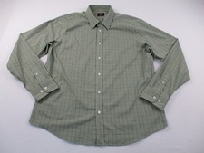 Untuckit Antinello Shirt Mens XL Green Check Button Up Long Sleeve Slim Fit