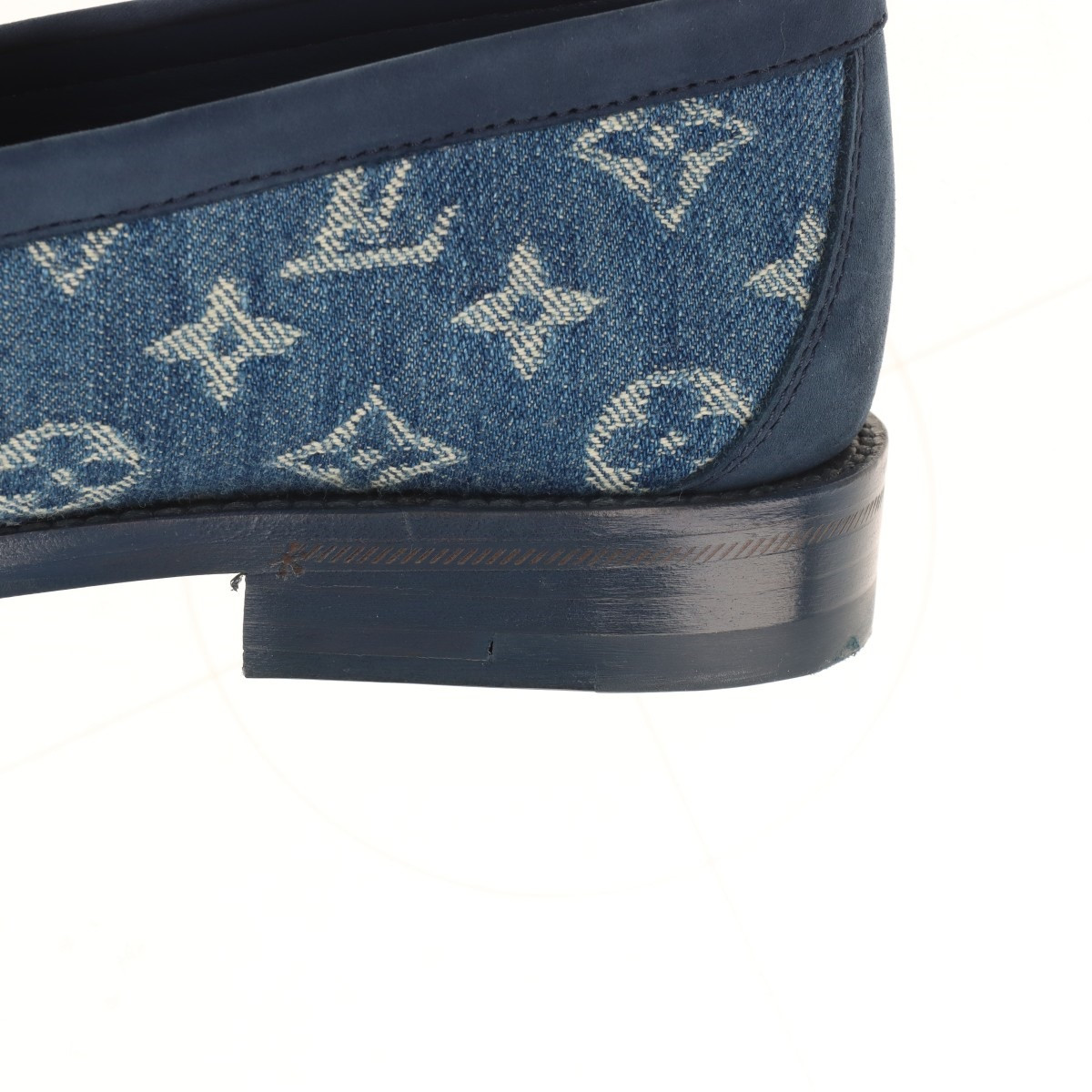 Louis Vuitton Major line 23 years Denim & leather Loafer UK8 Louis Vuitton Major line 23 years Denim & leather Loafer UK8
