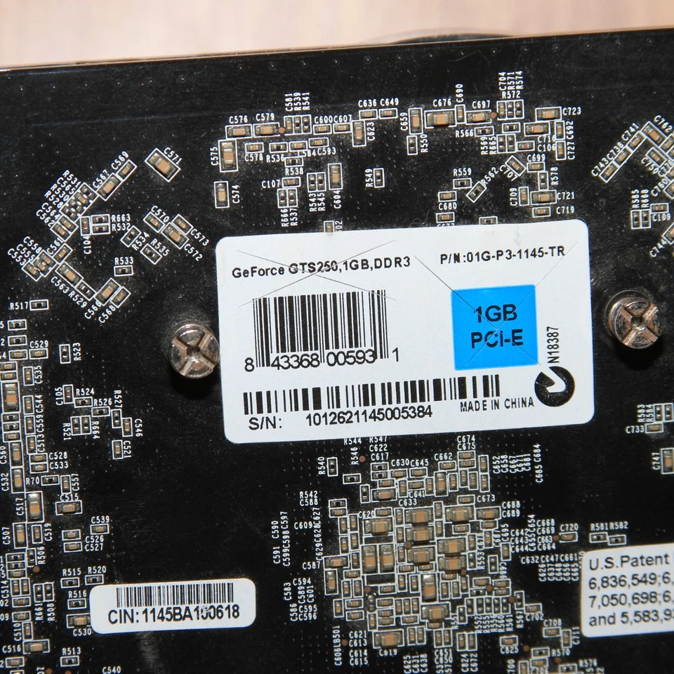 EVGA GeForce GTS 250 1GB VGA DVI HDMI GPU Untested - Image 3 of 4