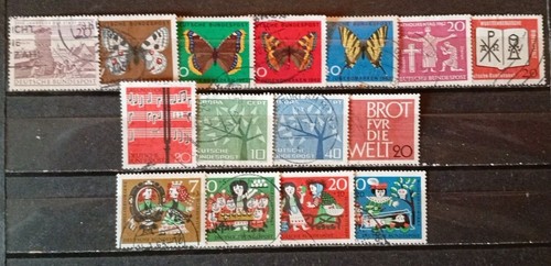 YX20 - 1962 Germany BRD RFT - 15 Used Stamps Complete Vintage