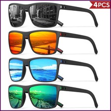 3/4 Pack New Designer Box Polarized Colorful Sunglasses for Men and Women