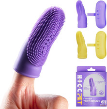 HICC PET Dog Toothbrush, Anti-Slip Dog Tooth Brushing Kit, Dog Finger Toothbrush