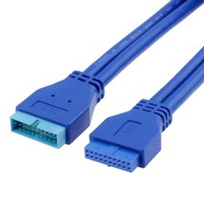 USB 3.0 19/20-Pin Male to Female Internal Extension Cable 0.2m - High-Speed 5...