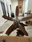 52 in 5-Blade Ceiling Fan Brushed Nickel, Brown/Silver, Wall Switch — photo 6