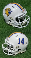 MONTANA STATE BOBCATS 2025 GOLD RUSH GAME FOOTBALL MINI HELMET