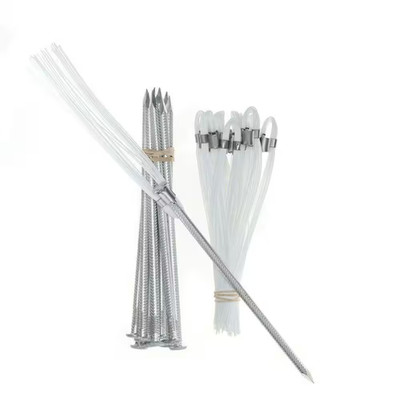 6 In. White Ground Markers - Whiskers and Stakes (10-Pack)