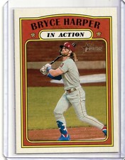 2021 Topps Heritage - In Action Bryce Harper #14 - Philadelphia Phillies
