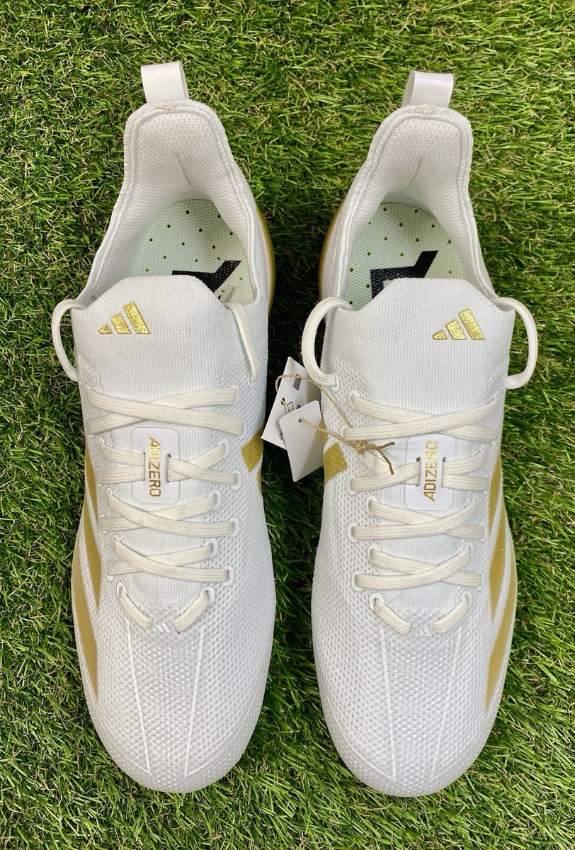 Adidas ADIZERO ELECTRIC+ White Gold Football Cleats IE3287 Men's