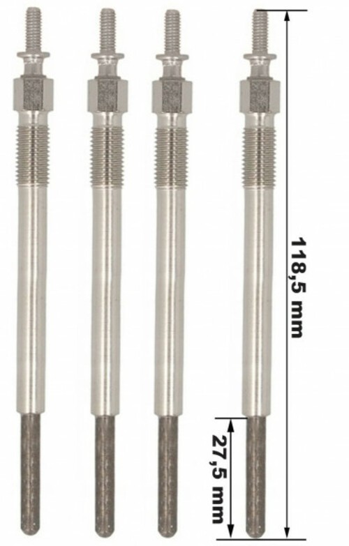 4 Bougies de Préchauffage Iveco Massif Single Cab pour Chantiers et Hors-Piste