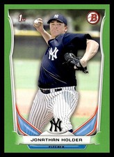2014 Bowman Draft Green #DP88 Jonathan Holder New York Yankees #/75
