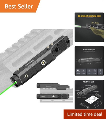 #ad Rechargeable 1600 Lumens Green Beam Tactical Light with Momentary Strobe Feature $64.99