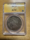 1887 S Morgan Silver Dollar ANACS AU 53