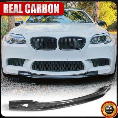 For BMW 5 Series F10 M5 Sedan 2012-16 Real Carbon Front Bumper Lip Chin Spoiler