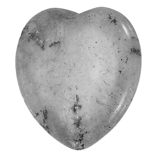 "FüR Crystals Herz Heilstein Labradorit Daumen Edelstein 1,2\" Grau/Schwarz"-image