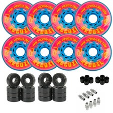 Revision Roller Hockey Wheels Recoil - 8-Pack with Bearings - Choose Size/Hardn