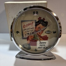 1996 MJB Coffee Advertising Wind Up Alarm Clock Promotional Prize Vintage