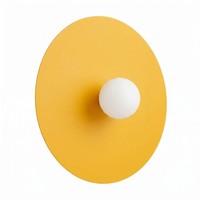 Wandlampe Gelb Weiß Stahl Glas G9 Wohnzimmer Rund Ø50 Cm Wandleuchte Esszimmer