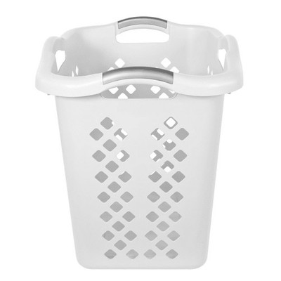 Home Logic 2 Bushel Lamper Plastic Laundry Basket with Silver Handles