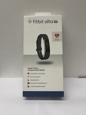 Gray Fitbit Alta HR Fitness Activity Tracker Yoga Timer Small Wristband