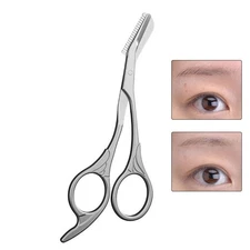 BrowMaster Stainless Steel Trimmer, Brow Master Eyebrow Scissors With Comb Tool