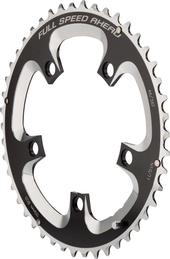 Full Speed Ahead Super Road Chainring 50t 110 BCD 5-Bolt Aluminium BlkSilver 12190₽