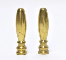2 MATCHING BRASS. VINTAGE METAL DECORATIVE LAMP FINIAL 1/4 THREAD