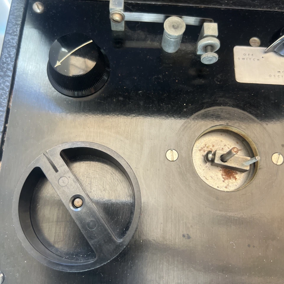 Vintage Code Instructograph Morse Code Trainer Machine WWII Era Spy w/Case Clean - Image 4 of 4