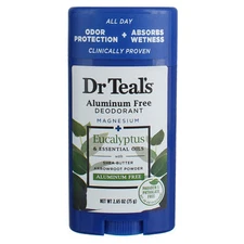 6 Pack Dr Teal's Aluminum Free Deodorant, Eucalyptus, 2.65 oz