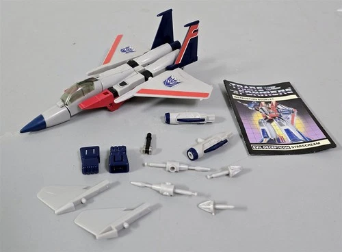 X-85 VINTAGE 1980'S HASBRO TRANSFORMERS G1 STARSCREAM ACTION FIGURE - COMPLETE