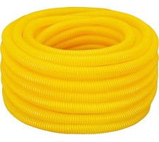 ShurTek  Flexible Corrugated Yellow HDPE Non Split Tubing Wire Loom 3/4  X 100  