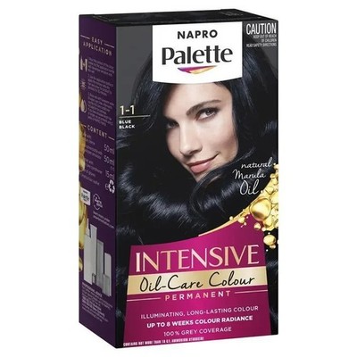Napro Palette Permanent Intensive Creme Rich Lasting Colour Dye 1-1 Blue Black