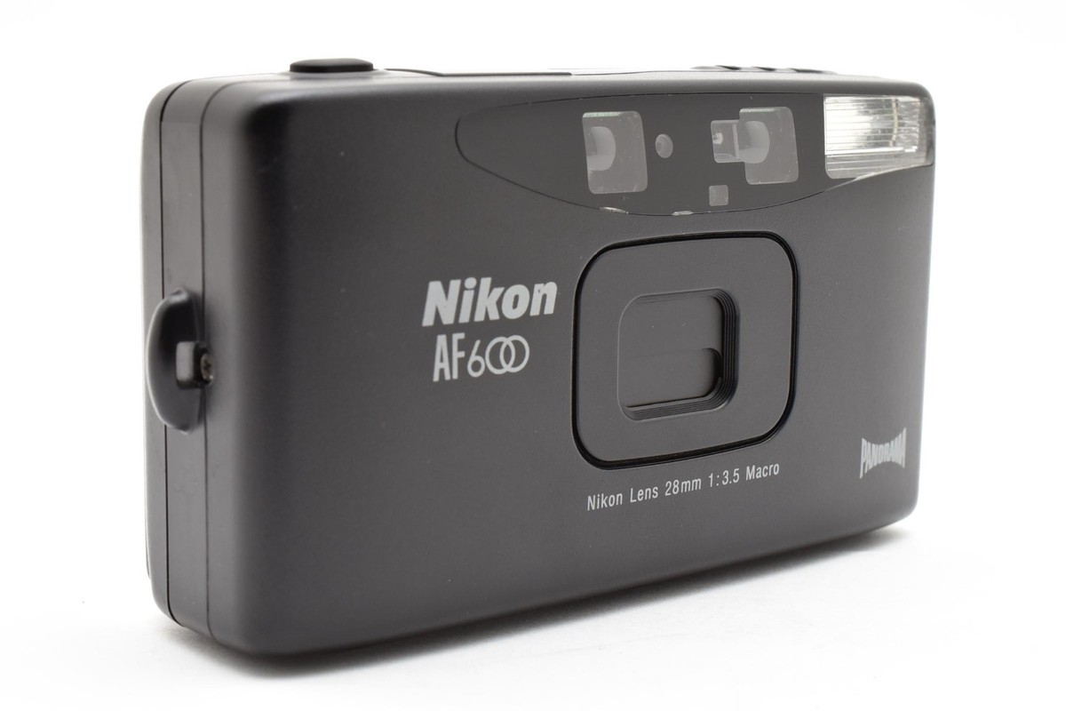Nikon AF600 Black Panorama 28mm f3.5 Macro Lens Film Camera Tested