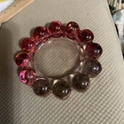 Pink Bubble Glass Ashtray Anchor Hocking Class Co. 5 Wide 1 3/8 High VTG MCM