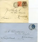 1929 P.U.C. 3v GREAT BRITAIN PLAIN FDC x2 POSTAL UNION CONGRESS LONDON CDS PMKS