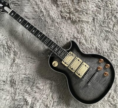 Budokan Ace Frehley LP Black Burst Electric Guitar Figured Maple Top Fast Ship