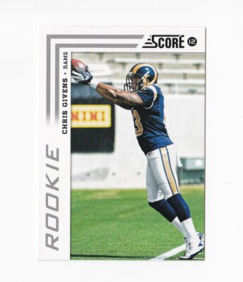 2012 Score #314B Chris Givens SP catch pose St. Louis Rams Wake Forest