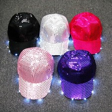 Flashing Sport Caps Brim LED Light Up Baseball Rave Party Glow Hats Hip Hop Club