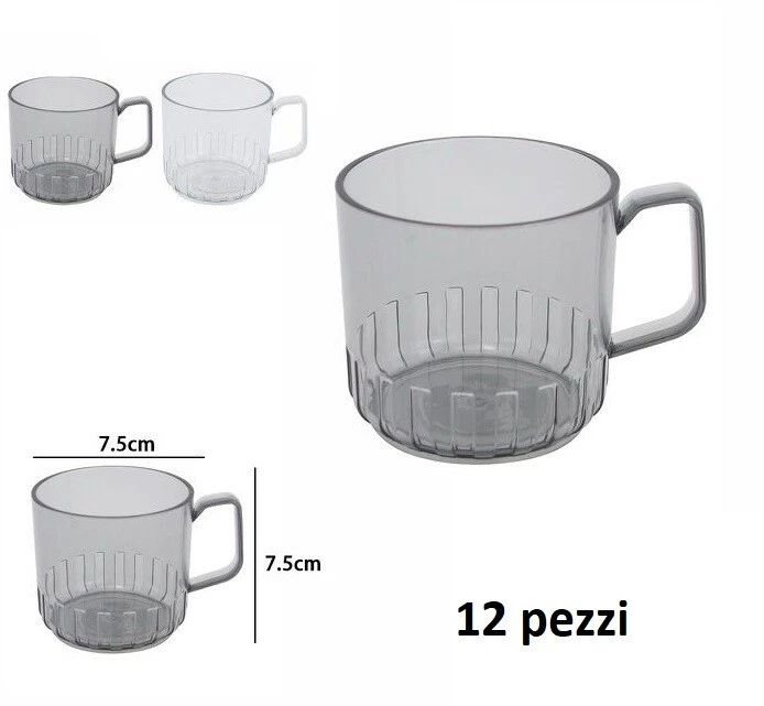 Set Di 3 Tazze Da 150 Ml, In Plastica, Per Esterni, Campeggio