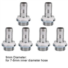 6Pcs Water Cooling Barb Tube Fitting G1/4 Cooler Connector for Computer