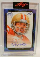 JOE MONTANA 49ERS HOF /3 AUTO AUTOGRAPHED LEAF ART OF SPORT 2021