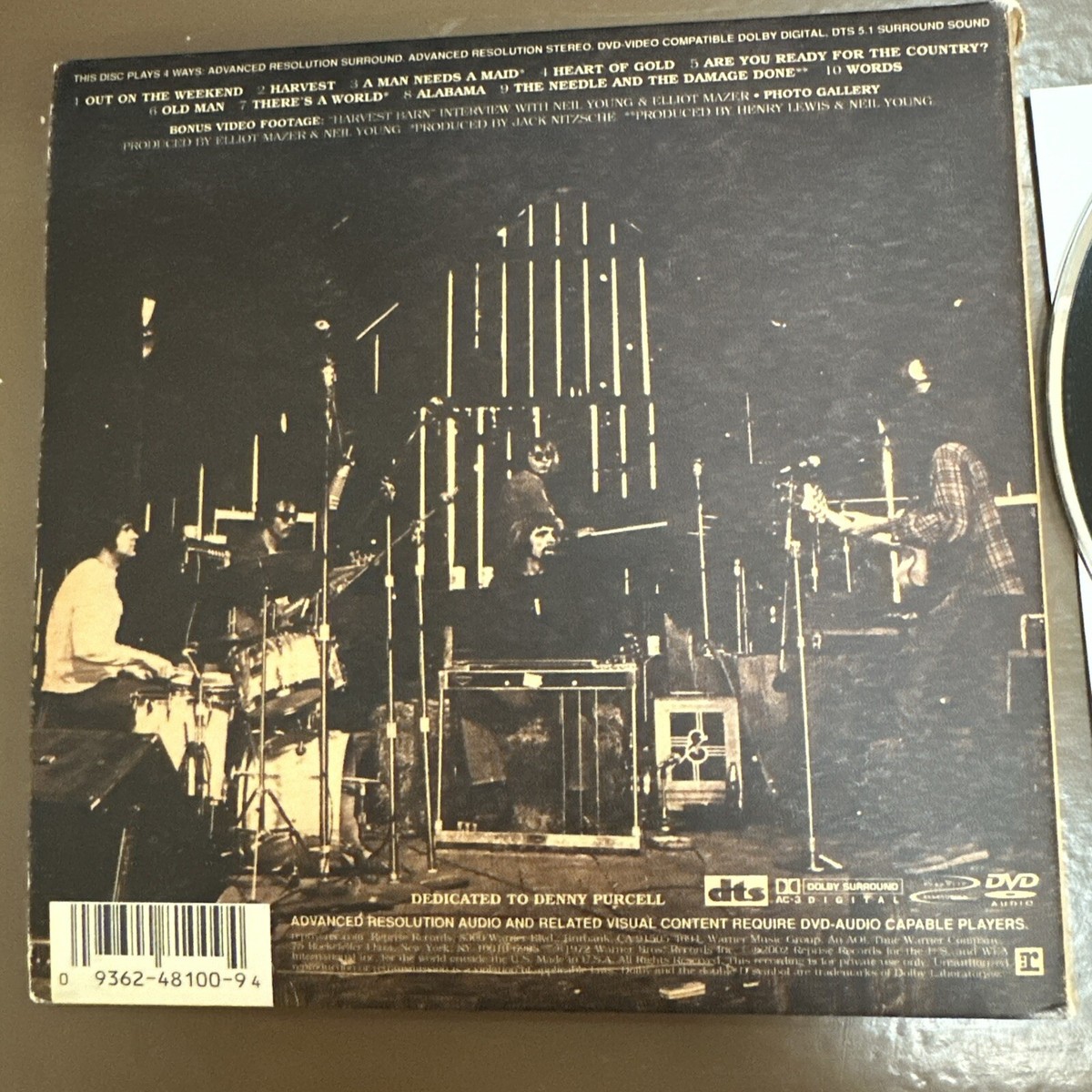 Neil Young - Harvest (DVD Audio, 2002) 93624810094| eBay