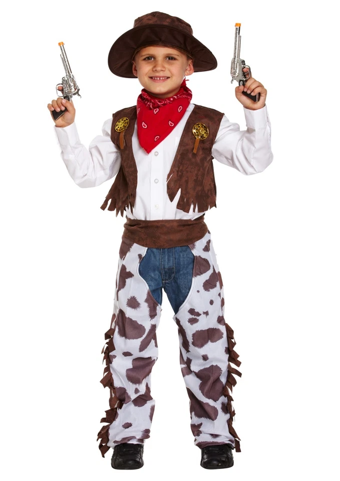 Boys COWBOY WILD WEST FANCY DRESS COSTUME Rodeo Childs Book Week Outfit Kids UK - Image 2 of 4