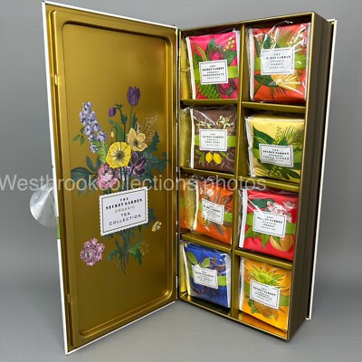 The Secret Garden Organic Tea Collection 80-Bags/8-Tea Flavors Tin Book
