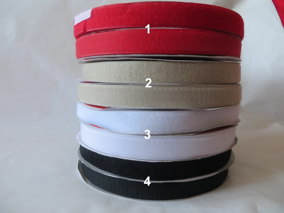 KURZWAREN12 1m; 5m Klettband, Klettverschluss Komplet , Breite 25mm, zum Aufnähen